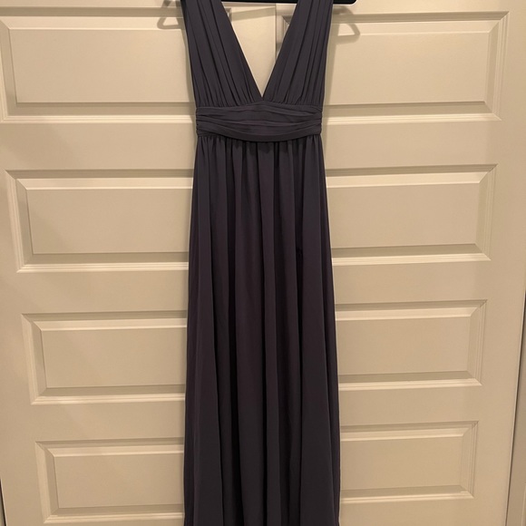Lulus formal dusty blue dress - Picture 3 of 5